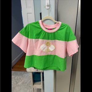 Pickleball Athletic top crop Sequin Queen of Sparkles